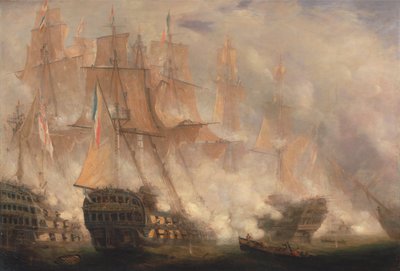La batalla de Trafalgar de John Christian Schetky